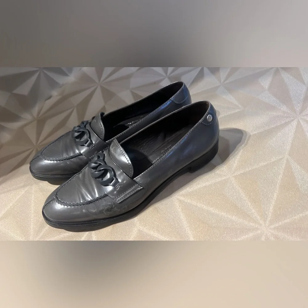 AGL Gray Leather Loafers size EU40